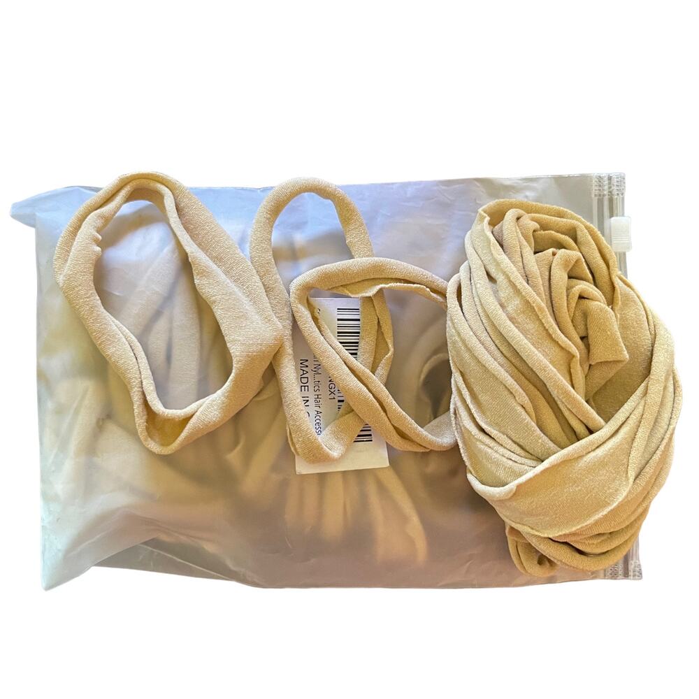 Nylon Hair Bands or Headbands 60 Tan Super Stretchy